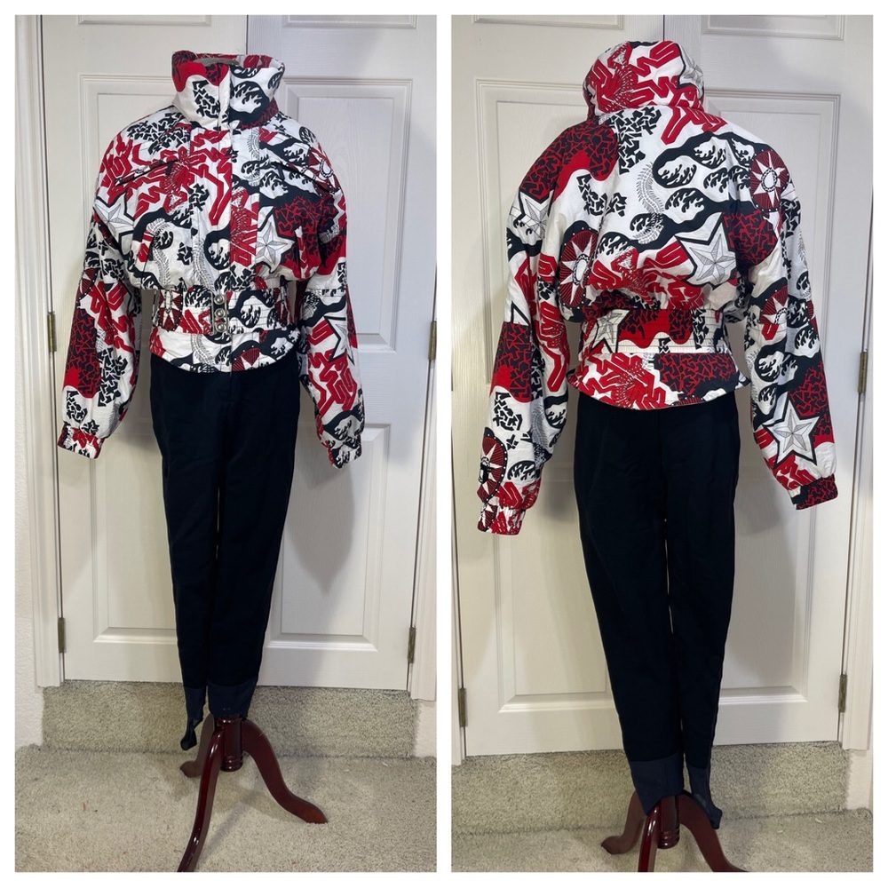 Vintage Snowsuit One piece Apres Ski Snow Suit Bib 90s Tyrolia Size 10